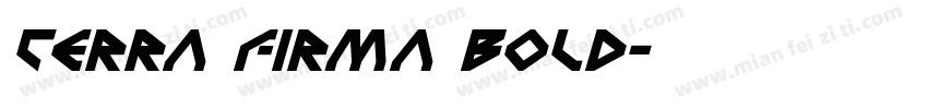Terra Firma Bold字体转换